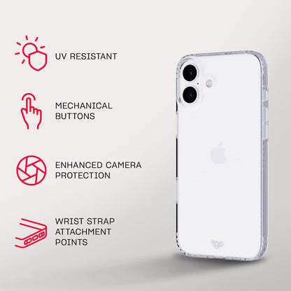 tech21 EvoLite Coque de Protection Ultra Fine pour iPhone 16 Plus Transparent
