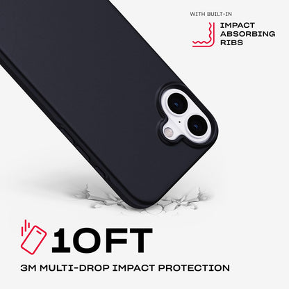 Tech21 EvoLite voor iPhone 16 Plus Ultra Thin - Impact Protection Case - in Zwart