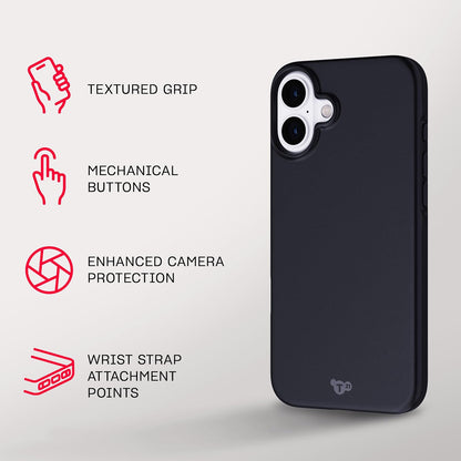 Tech21 EvoLite voor iPhone 16 Plus Ultra Thin - Impact Protection Case - in Zwart