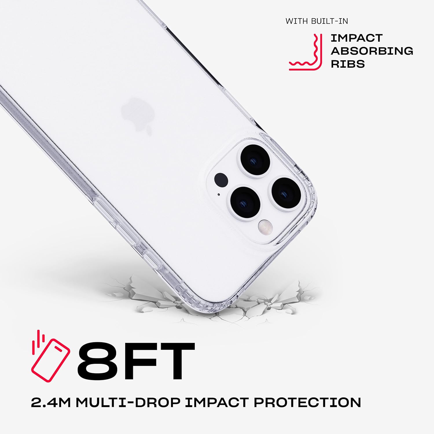 Tech21 EvoLite for iPhone 16 Pro Max Ultra Thin - Impact Protection Case - in Clear