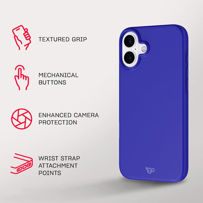 Tech21 EvoLite for iPhone 16 Plus Ultra Thin - Impact Protection Case - in Cobalt Blue