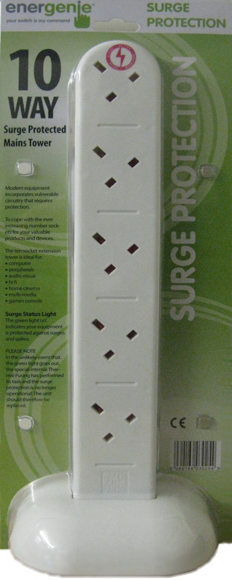 10 WAY SURGE PROTECTED TOWER