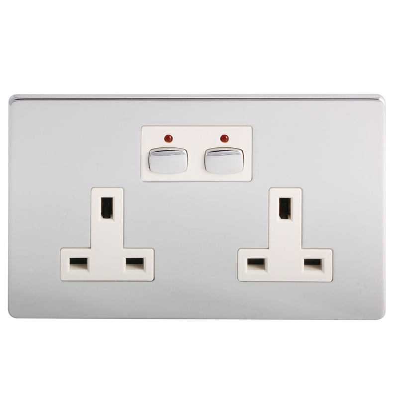 Mi Home Style - Double Socket - chrome