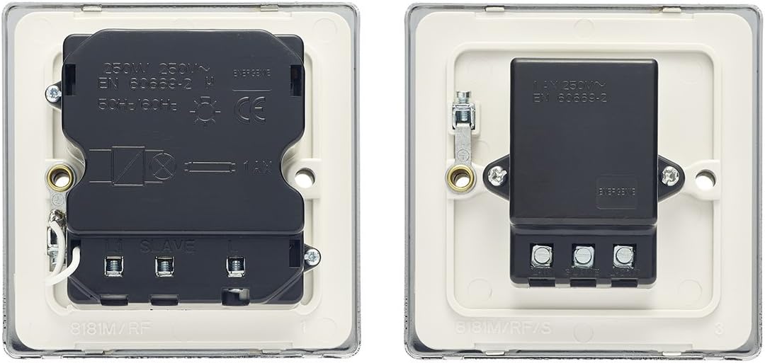 MiHome Smart Polished Chrome 1 Gang Light Switch (Two-way)