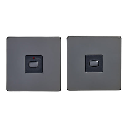 MiHome Smart Black Nickel 1 Gang Light Switch (Two-way)
