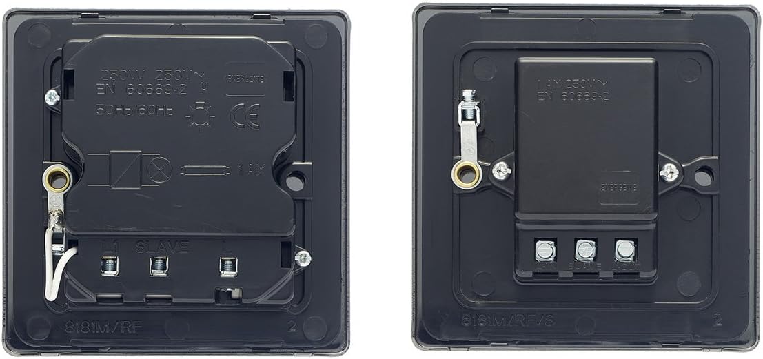MiHome Smart Black Nickel 1 Gang Light Switch (Two-way)