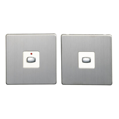 MiHome Smart Brushed Steel 1 Gang Light Switch (Two-way)