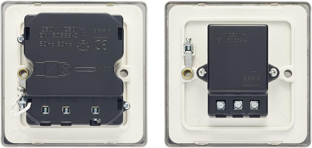MiHome Smart Brushed Steel 1 Gang Light Switch (Two-way)