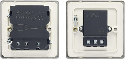 MiHome Smart Brushed Steel 1 Gang Light Switch (Two-way)