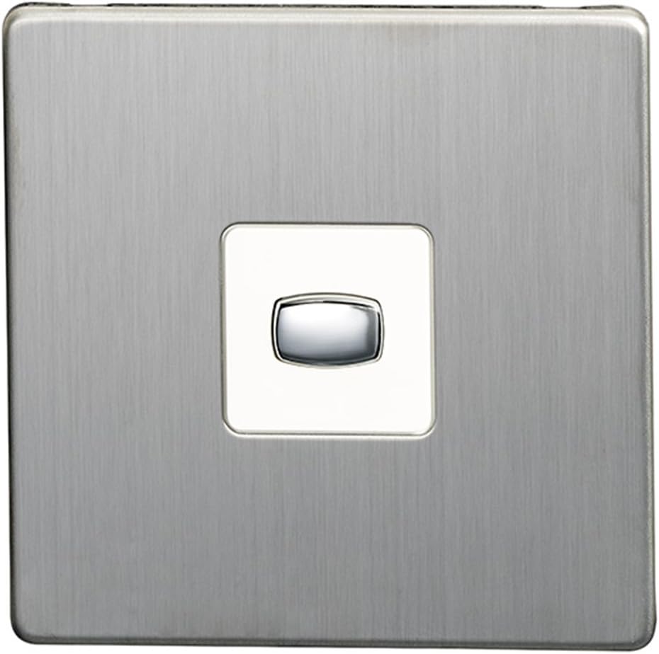 MiHome Smart Brushed Steel 1 Gang Light Switch (Two-way)