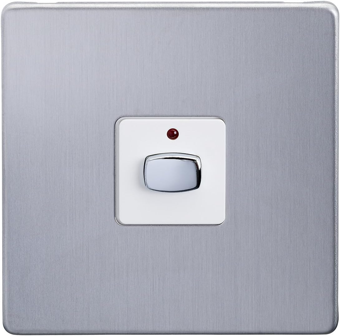 MiHome Smart Brushed Steel 1 Gang Light Switch (Two-way)
