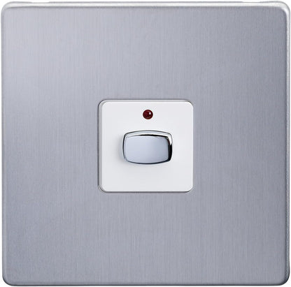 MiHome Smart Brushed Steel 1 Gang Light Switch (Two-way)