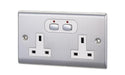 Energenie MiHome Smart 6MM 2 Gang Power Socket - Steel