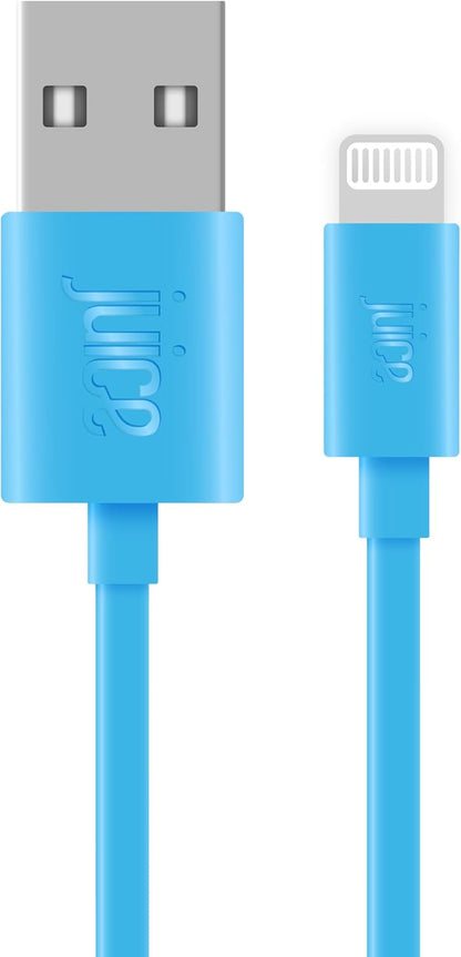 Juice 1m Apple Lightning Cable. USB to Lightning iPhone Charger Cable, MFI Certified Apple Charger Cable. Long, Durable iPad Charger Cable & iPhone Cable (Aqua
