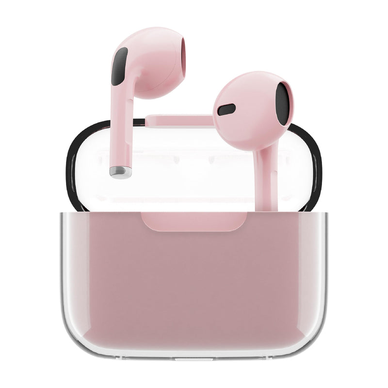 Juice Wireless Earphones, Pick 'N' Mix Bluetooth Earbuds with Earphones Wireless Charging Case & USB C Cable. Touch Control Earpods with 10m Bluetooth Range & 20 Hours Playback (Pink