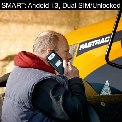 JCB Toughphone, rugged 5.7" smartphone, Android 13, Unlocked dual SIM, 20MP Camera, TP231
