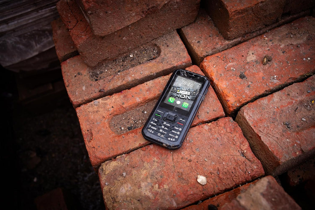 JCB Tradesman 3 Smart Feature Rugged Waterproof 4g Mobile Sim-Free Dual-Sim Phone With Whatsapp - Black