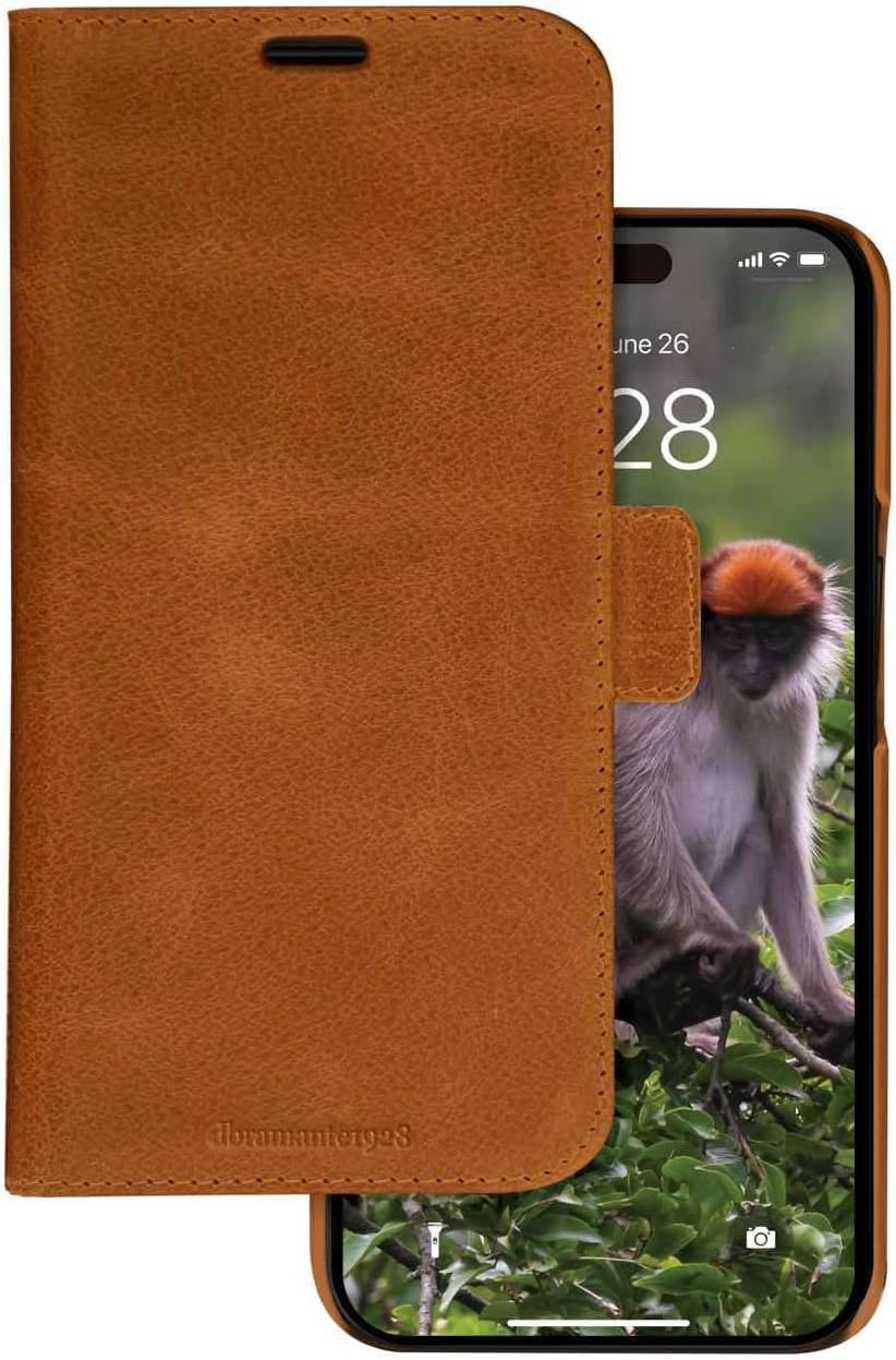 dbramante1928 Lynge Leather Case for iPhone 15 Tan, brown, Utility