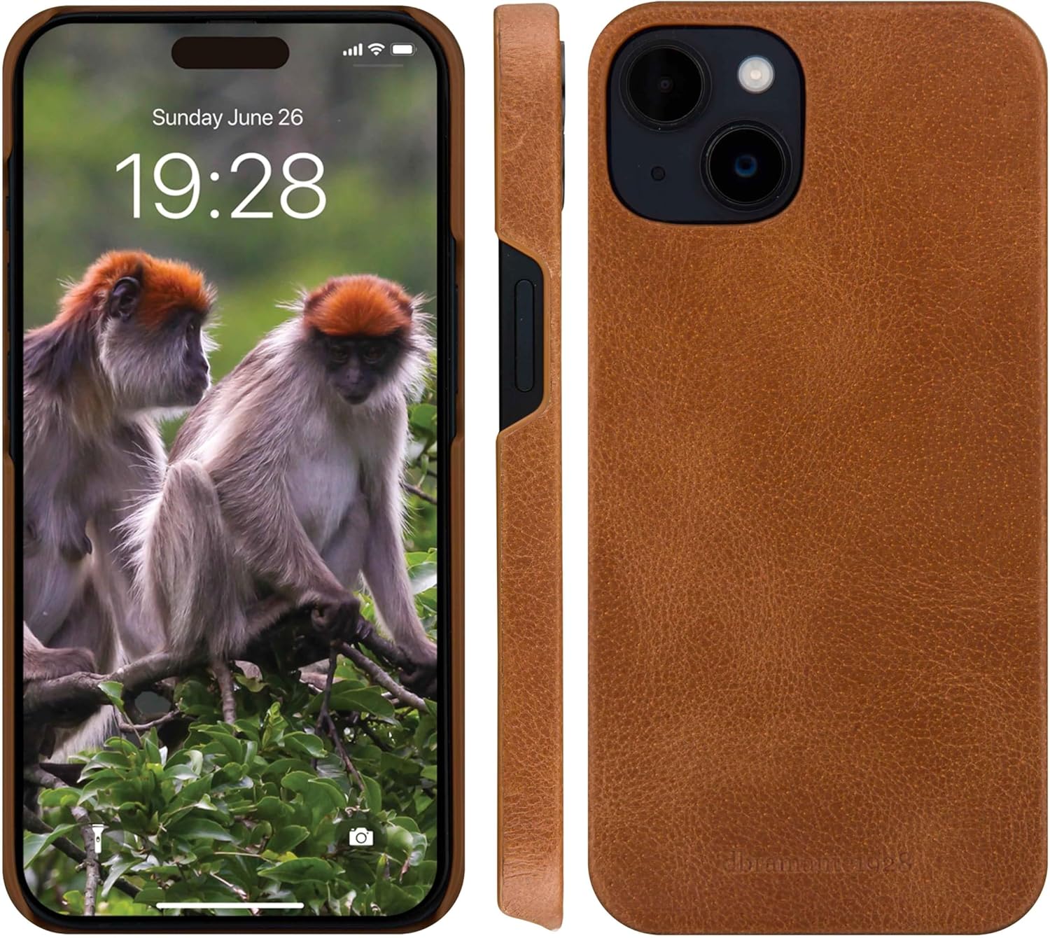dbramante1928 Lynge Leather Case for iPhone 15 Tan, brown, Utility