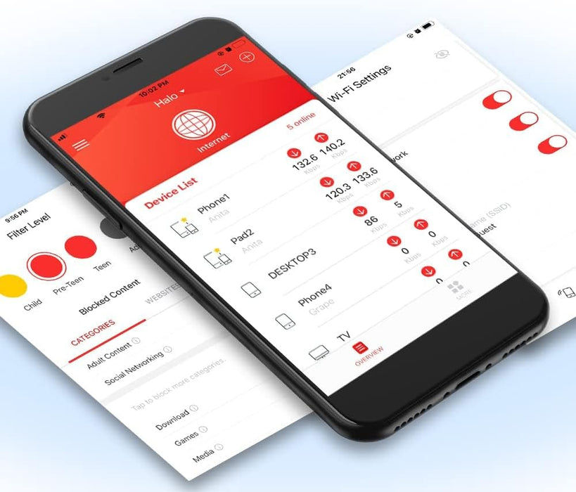 Mercusys AC1900 Mesh WiFi, Whole Home Mesh WiFi Extender Booster Covers up to 6,000 ft² (550 m²), Connect over 100 Devices, Dual Band Wi-Fi, Easy App Control, Halo H50G(3-pack) (Packaging may vary)