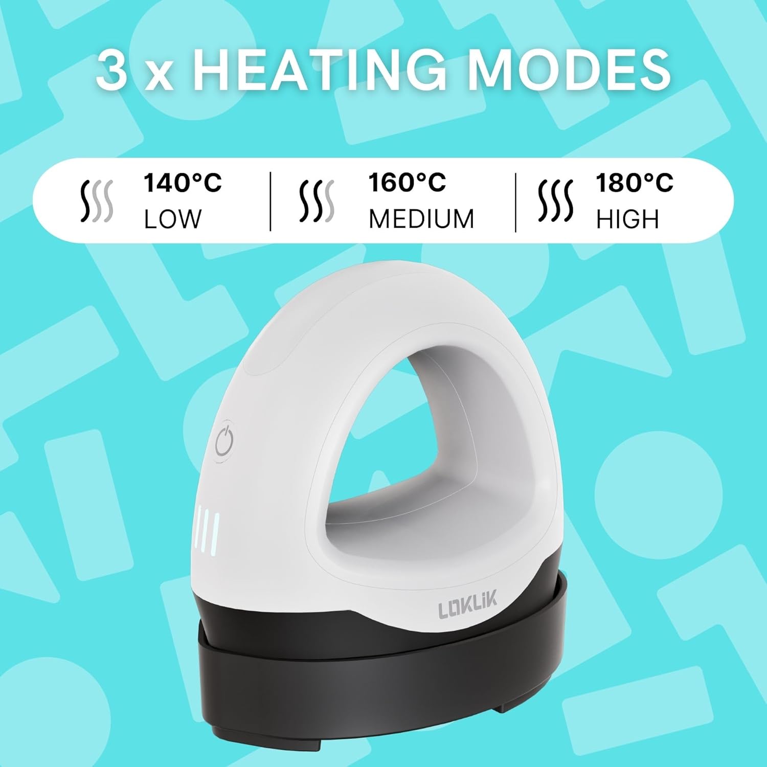 LOKLIK Mini Heat Press - Portable Heat Transfer Vinyl Machine for Sublimation Printing with Compact Plate, HTV Heat Transfer Vinyl Craft Heatpress Machine, White