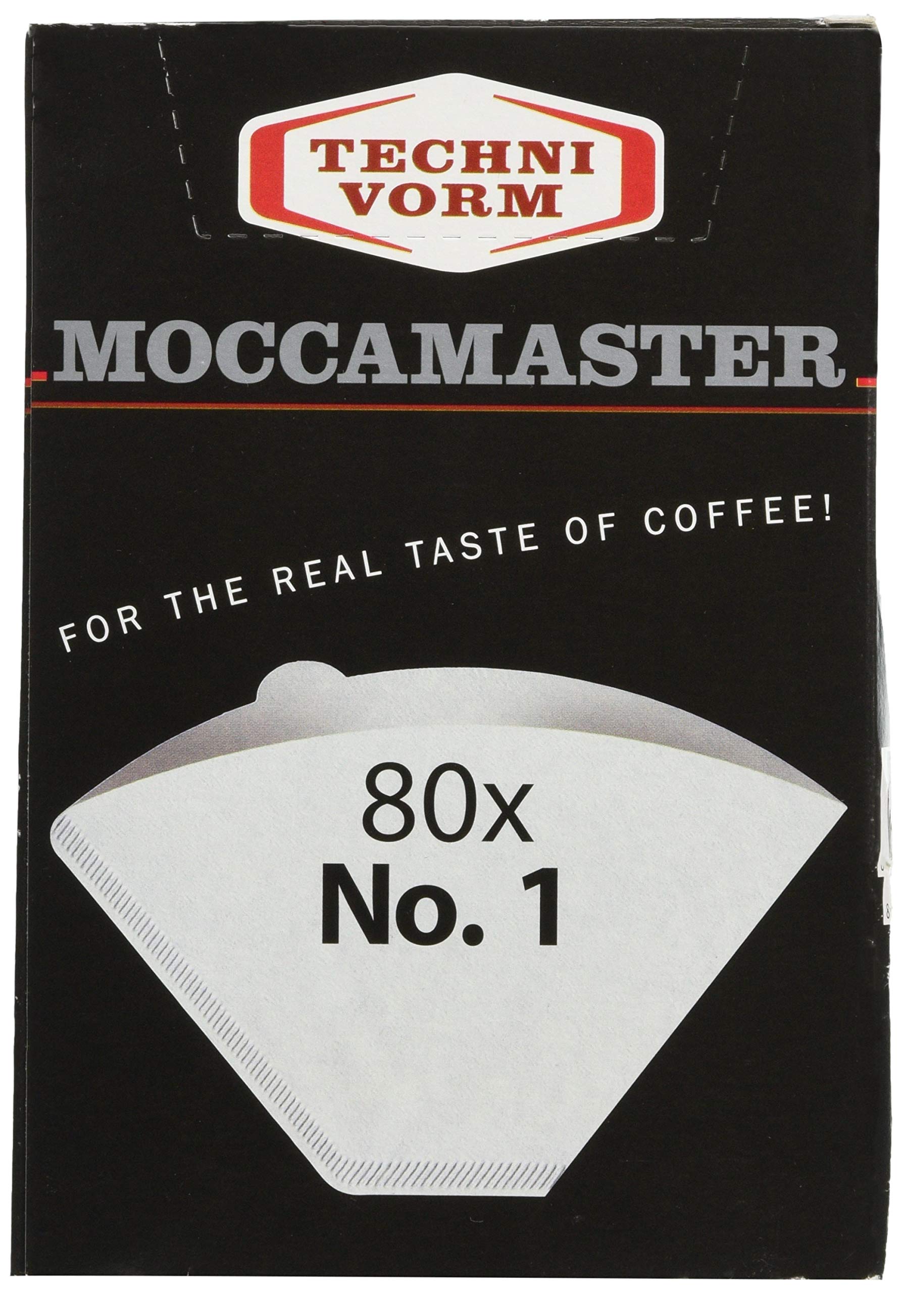Moccamaster No.1 Paper Filters (80 Filters) - White One Size #1 Filters, 80 Count