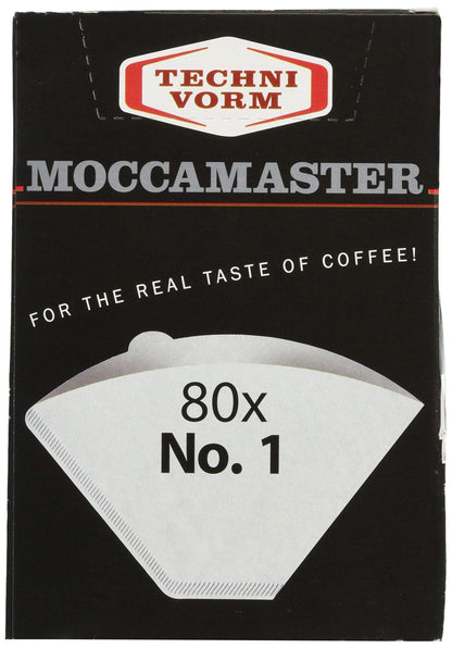Moccamaster No.1 Paper Filters (80 Filters) - White One Size #1 Filters, 80 Count