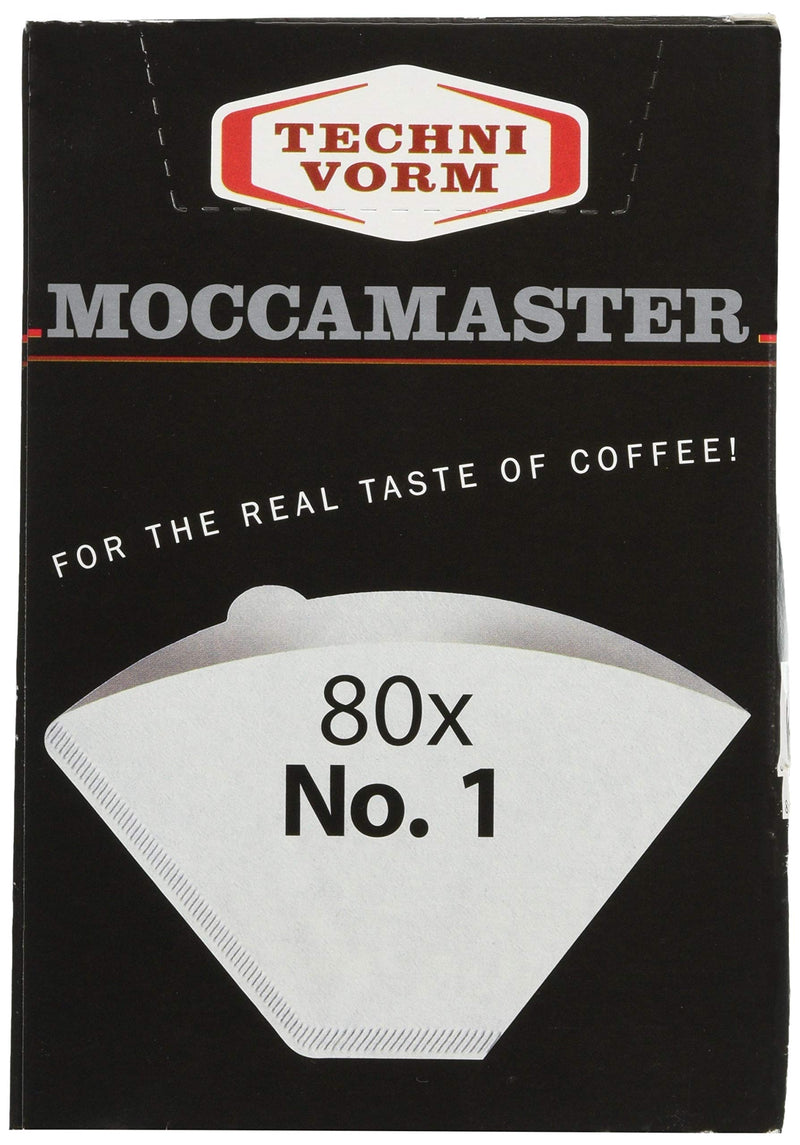 Moccamaster No.1 Paper Filters (80 Filters) - White One Size #1 Filters, 80 Count