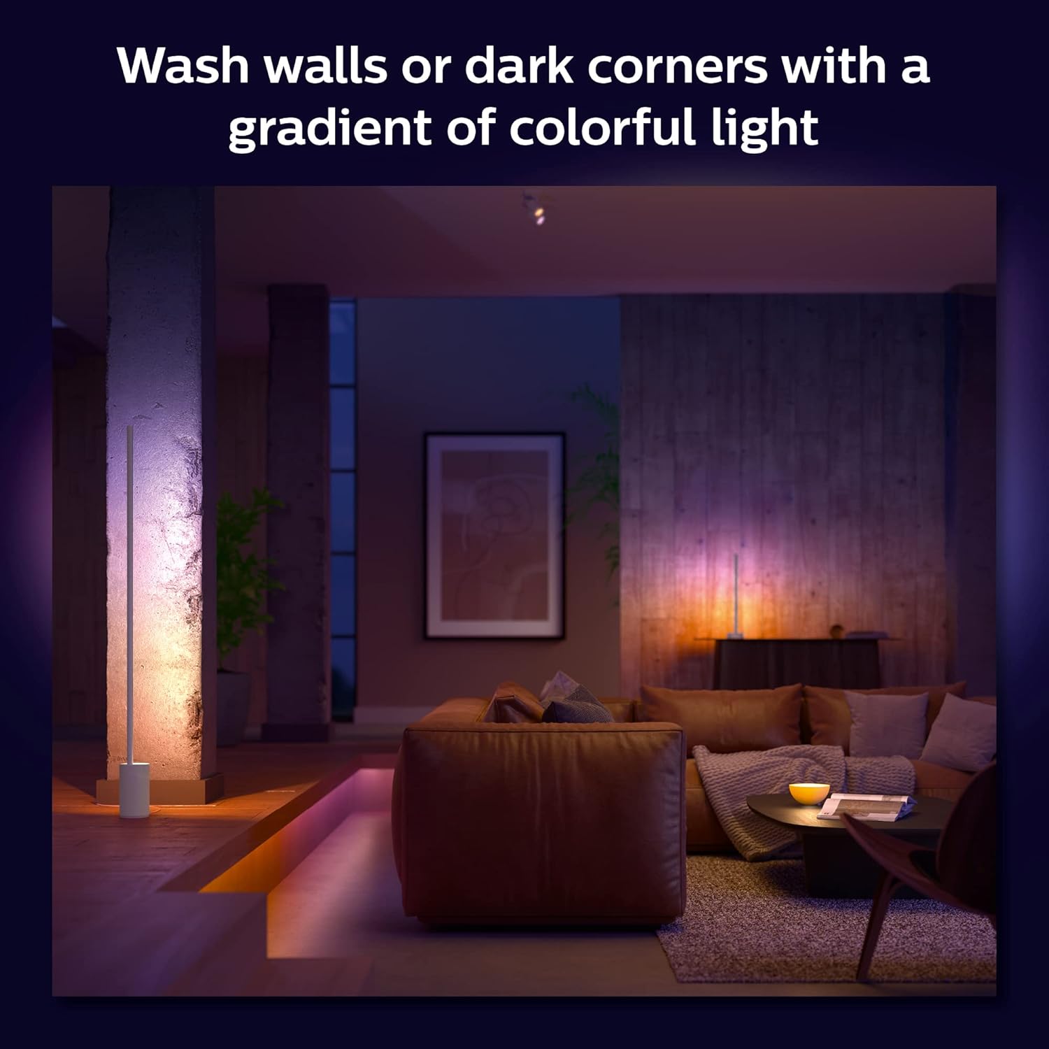 Philips Hue Gradient Signe Tischleuchte weiß 730lm, 16 Millionen Farben und Farbverläufe, dimmbar, steuerbar via App, kompatibel mit Amazon Alexa (Echo, Echo Dot
