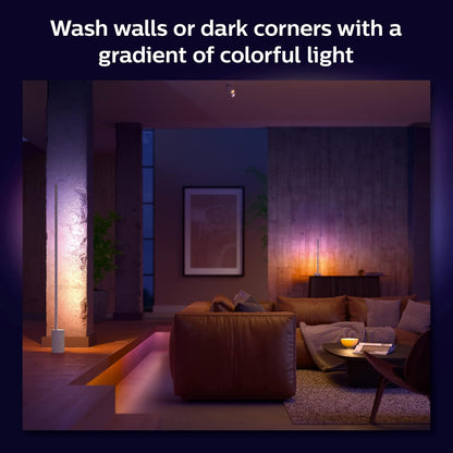 Philips Hue Gradient Signe Tischleuchte weiß 730lm, 16 Millionen Farben und Farbverläufe, dimmbar, steuerbar via App, kompatibel mit Amazon Alexa (Echo, Echo Dot