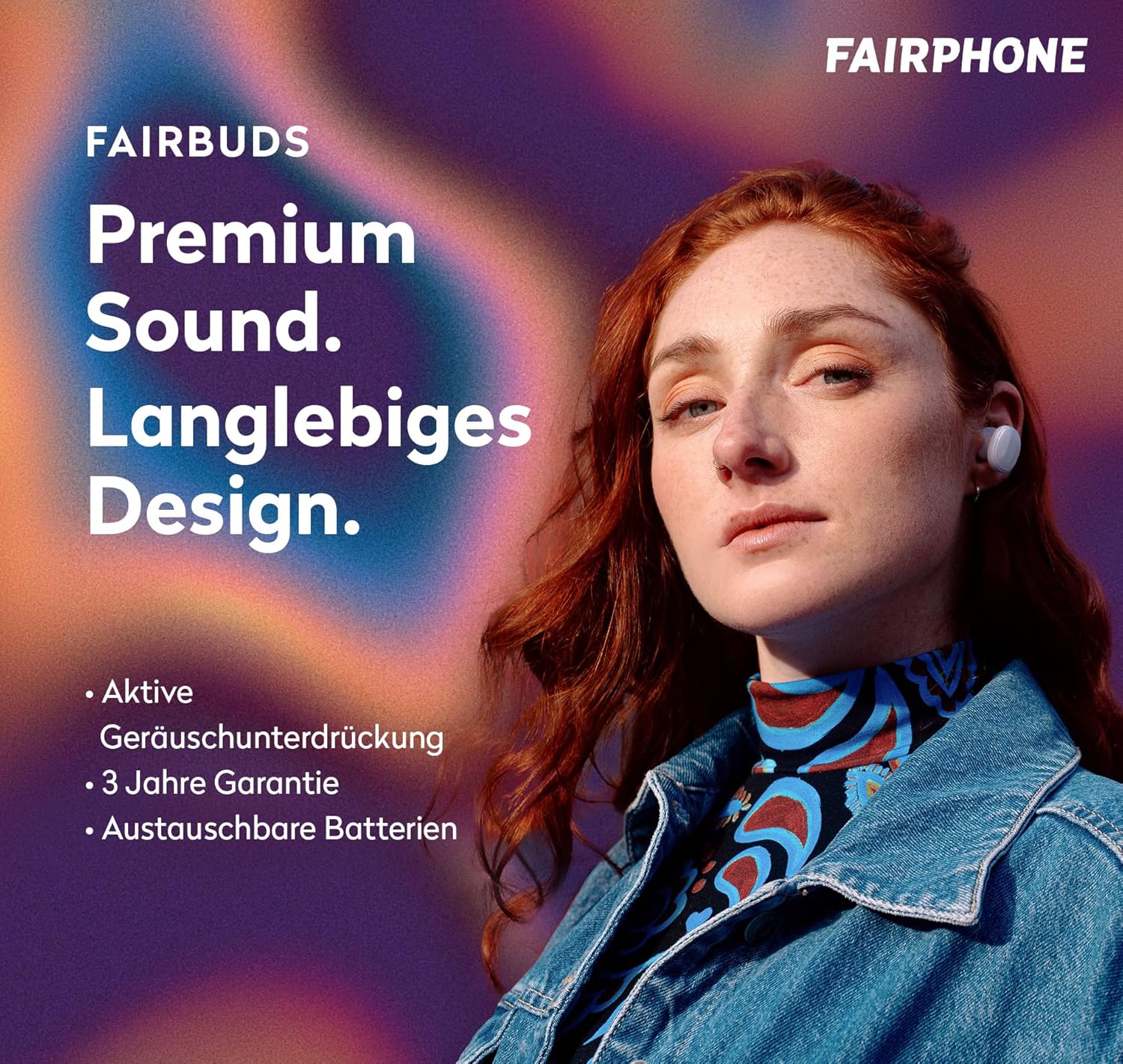 FAIRPHONE Fairbuds True Wireless Earbuds (Active Noise Cancellation, Replaceable Battery, Bluetooth 5.3) Black