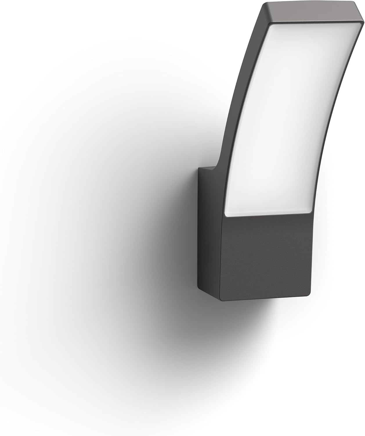 The Philips Splay wall light in anthracite adds a modern look to your wall. It illuminates and lightens up your entrance with diffus