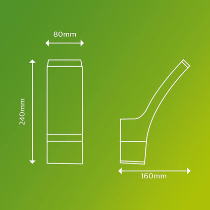 The Philips Splay wall light in anthracite adds a modern look to your wall. It illuminates and lightens up your entrance with diffus