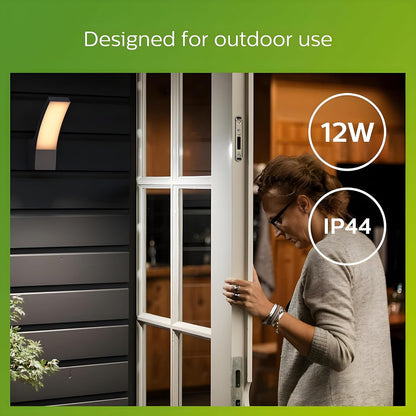 The Philips Splay wall light in anthracite adds a modern look to your wall. It illuminates and lightens up your entrance with diffus
