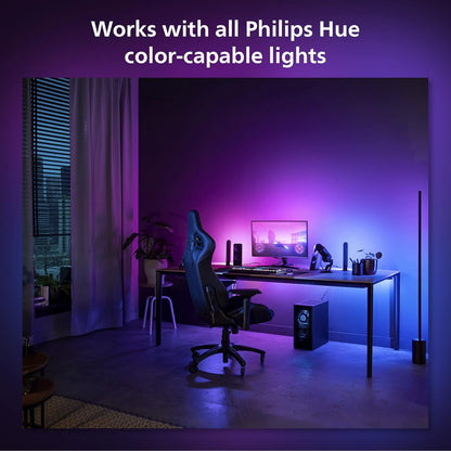 Philips Hue Play Gradient PC Lightstrip Starter Kit Including Hue Bridge  LED Smart Lighting. Sync for Entertainment, Gaming and Media.
