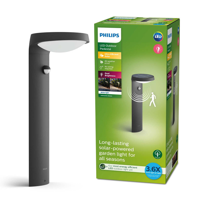 Philips has developed an UltraEfficient solar LED outdoor light that uses new technology to cut carbon emissions reduce material wa