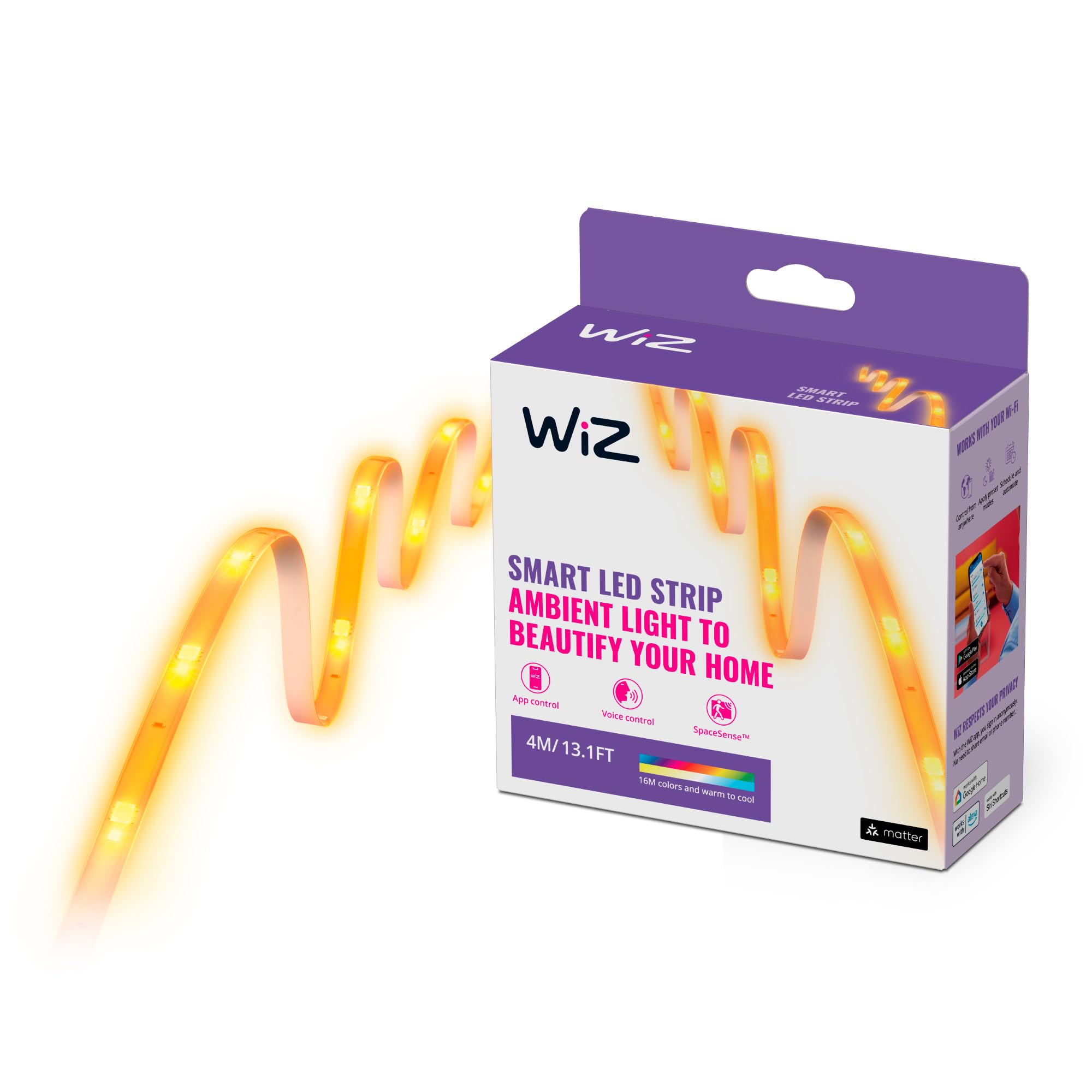 WiZ Connected White and Colour Smart 4m Light strip