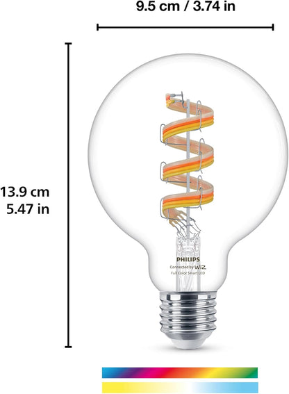 Wiz - E27 - Color & Tunable White Filament Bulb - Globe - Wifi