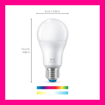 WIZ WI-FI BLE 60W A60 E27 822-65 RGB 2PK