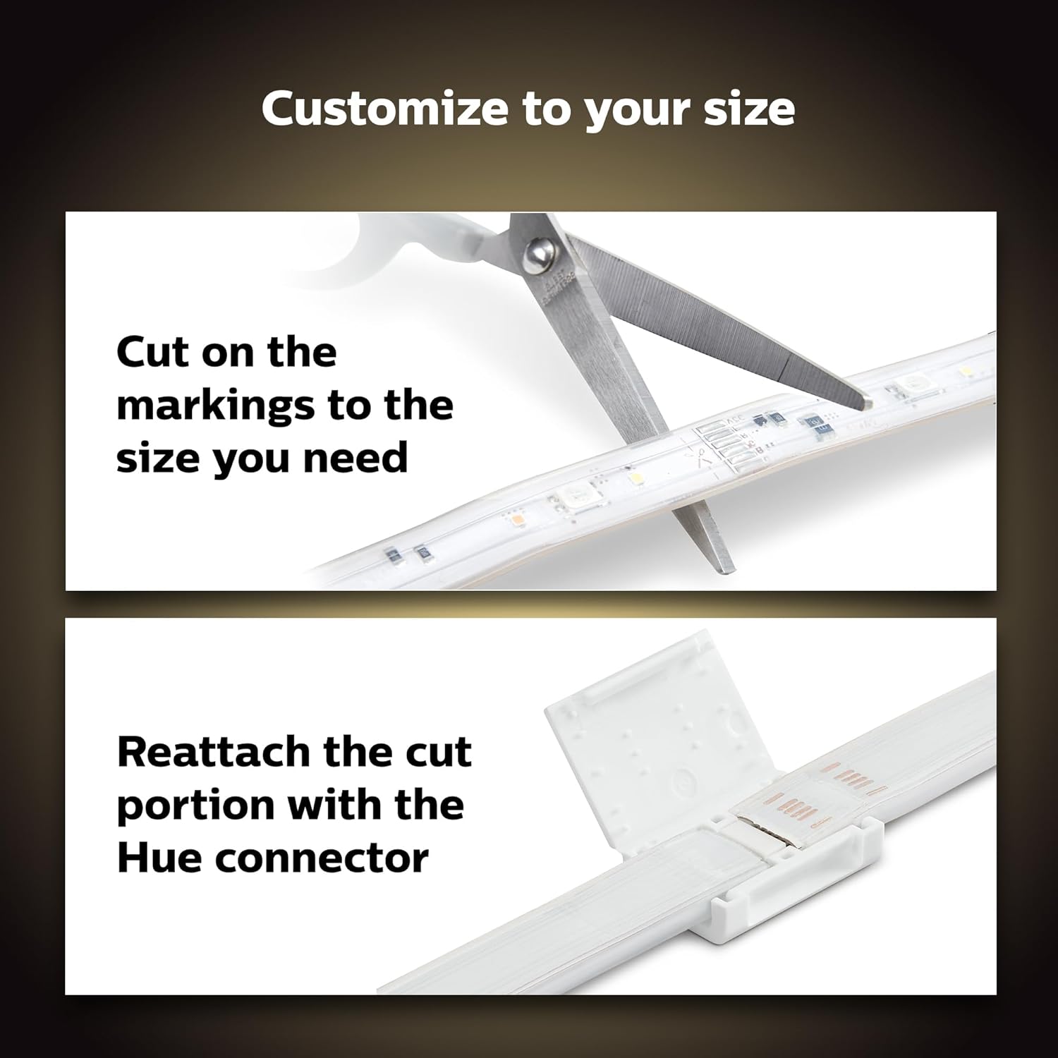 Philips Hue Whte and Colour Ambiance Lightstrip V4 2 Metre and Bridge
