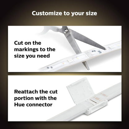 Philips Hue Whte and Colour Ambiance Lightstrip V4 2 Metre and Bridge