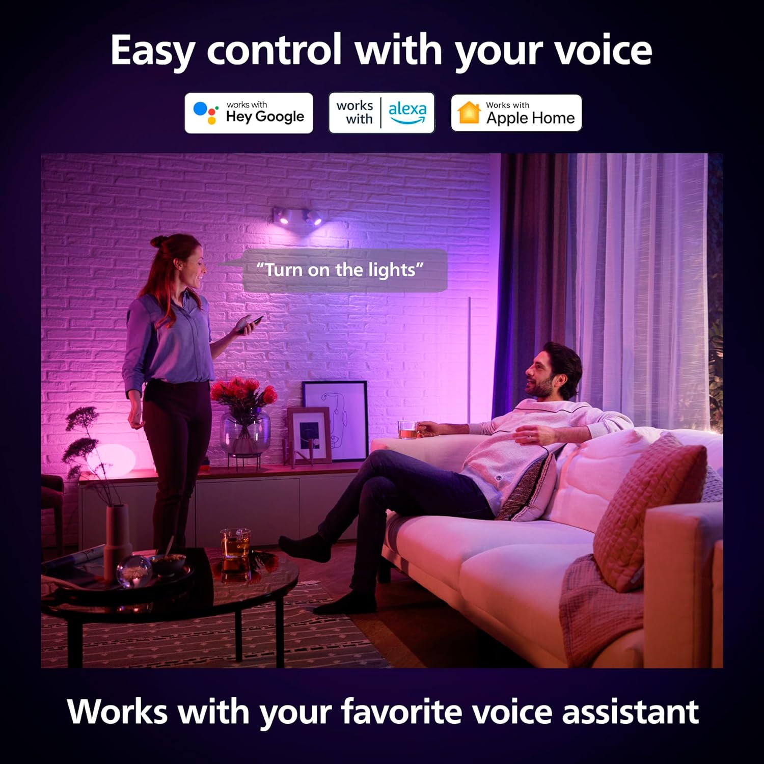 Philips Hue 4.2W GU10 Colour Smart LED 3-Pack Bulbs