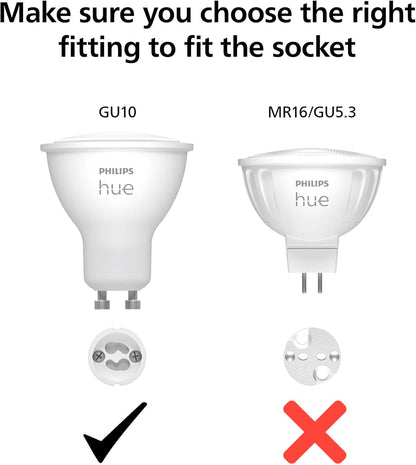 Philips Hue 4.2W GU10 Colour Smart LED 3-Pack Bulbs