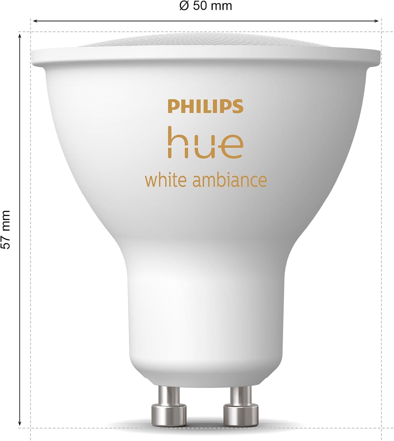 Philips Hue GU10 – Smart Spotlight – (2-Pack) White Ambiance