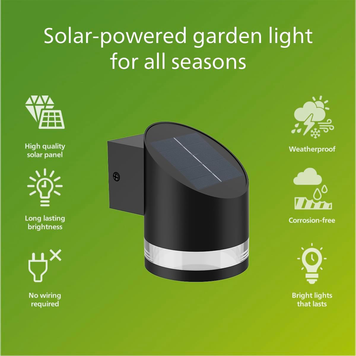Philips LED Fyve Outdoor Solar Wall Light