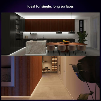 Philips Hue Indoor 3-Meter Smart LED Solo lightstrip (Non Extendable) - 1 Pack - Control with Hue App - Works with Alexa, Google Assistant and Apple HomeKit, Plug Type G, White