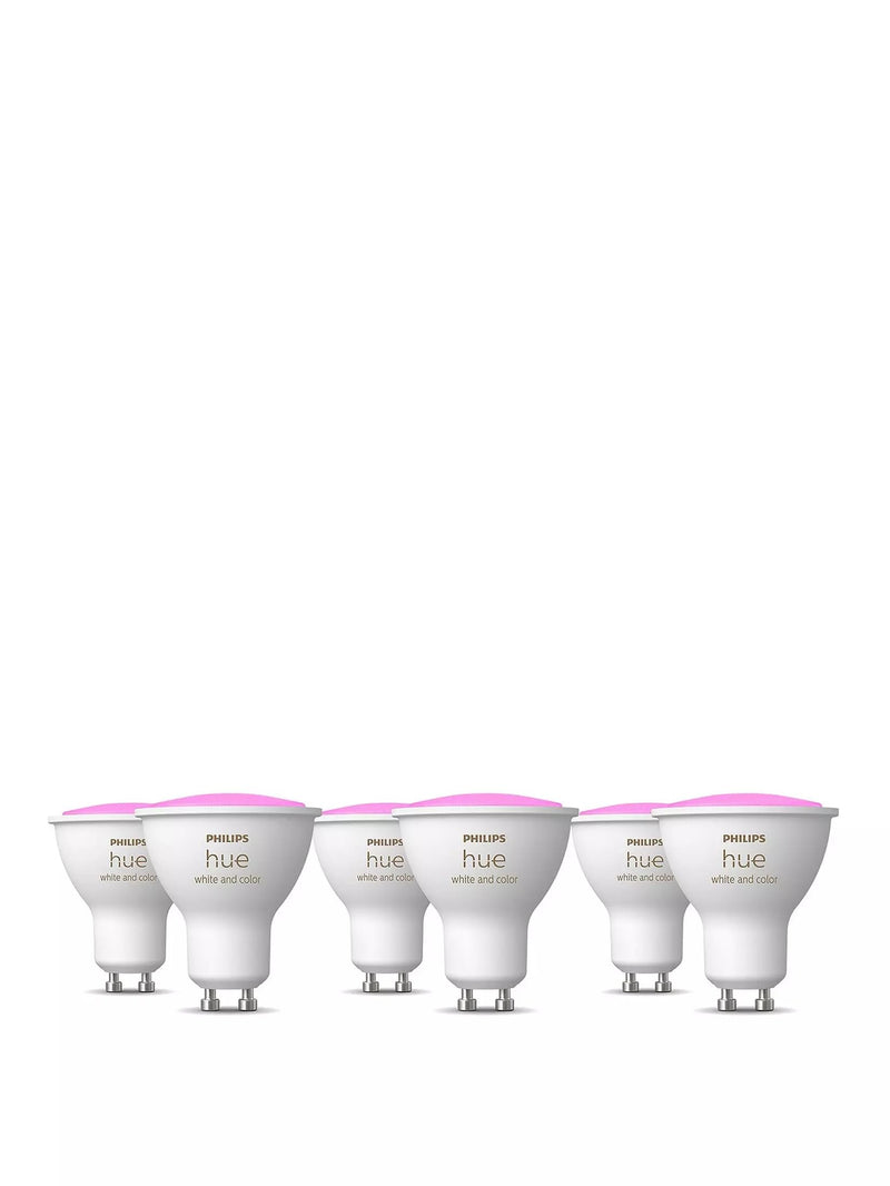 Philips Hue 4.2W GU10 Colour Smart LED 6-Pack Bulbs