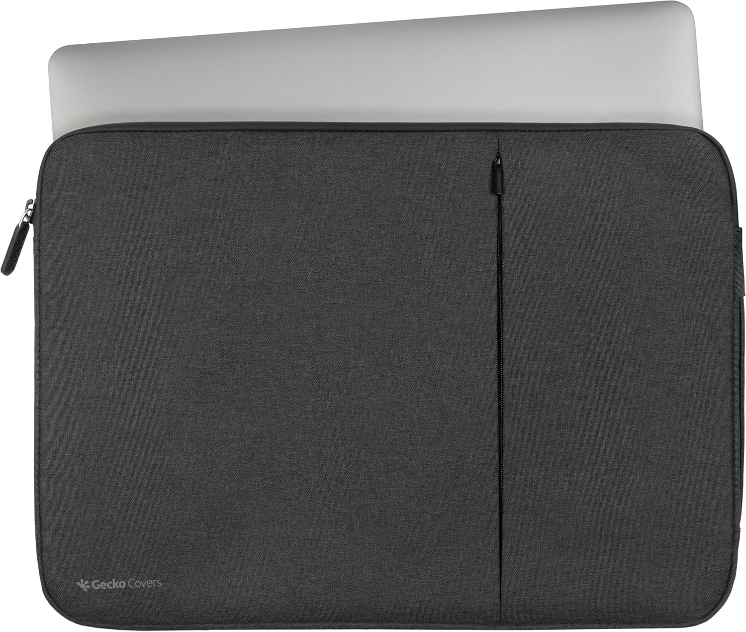 Gecko Covers Universal Zipper Laptop Cover 15 inch, Zipper Laptop Cover, 100% GRS/Durable, Reinforced Lining, Black