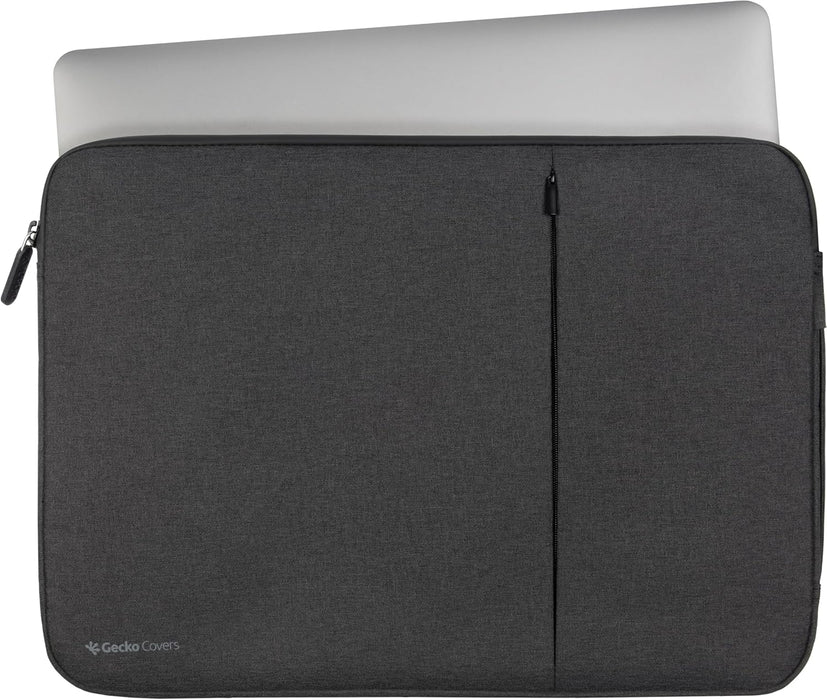 Gecko Covers Universal Zipper Laptop Cover 15 inch, Zipper Laptop Cover, 100% GRS/Durable, Reinforced Lining, Black