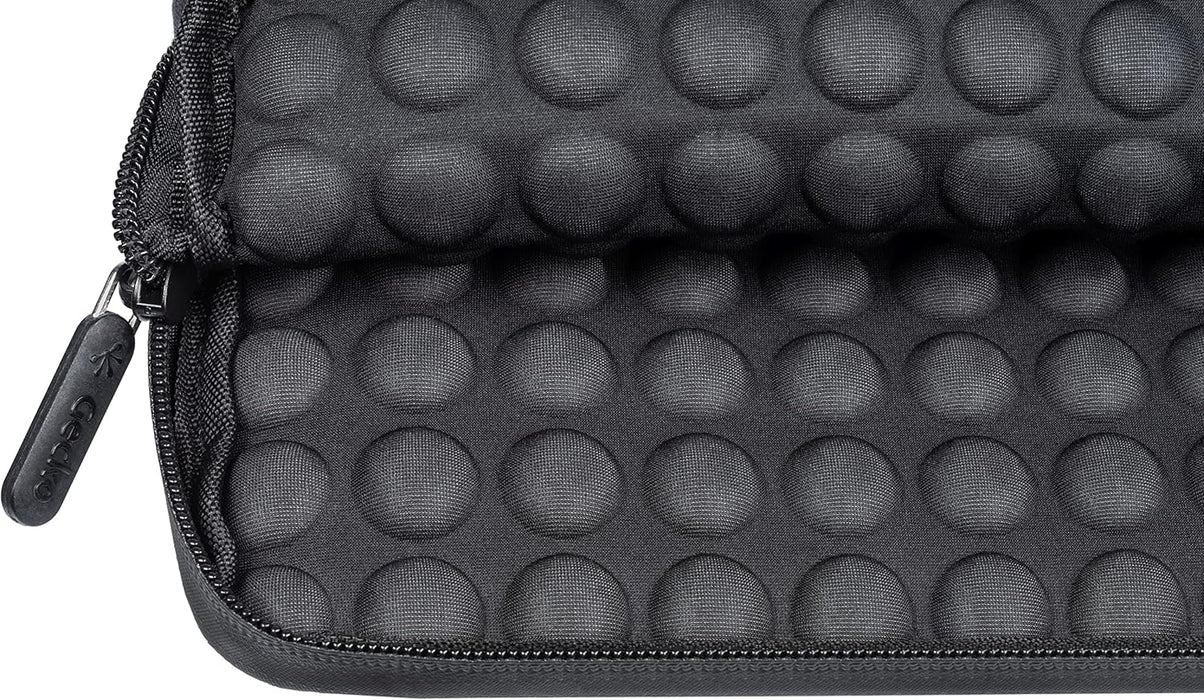 Gecko Covers Universal Zipper Laptop Cover 15 inch, Zipper Laptop Cover, 100% GRS/Durable, Reinforced Lining, Black